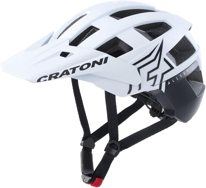 Cratoni Allset Pro Moutainbikehelm Fahrradhelm Allroundhelm M Weiss/Schwarz Matt, M Weiss/Schwarz Ma