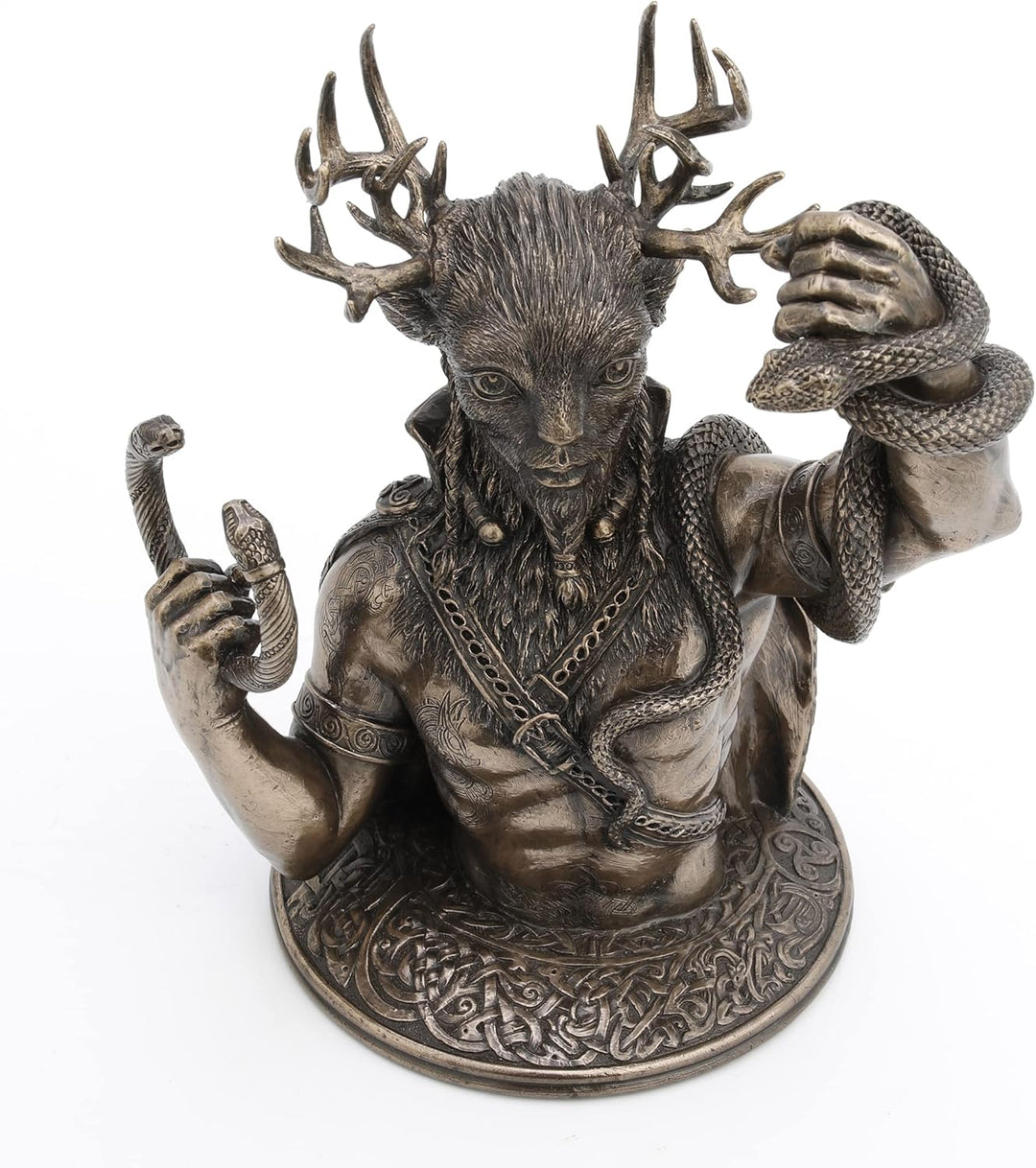 Veronese Design Cernunnos The Horned God of The Wild Resin Statue, Bronze-Finish
