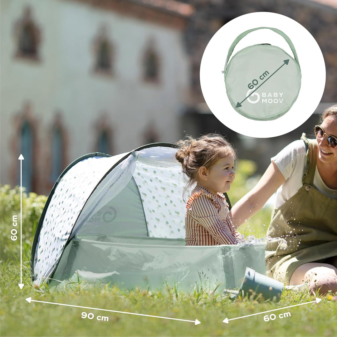 Babymoov Strandmuschel 3-in-1 Aquani Provence - Strandzelt, Planschbecken und Reisebett für Kinder m
