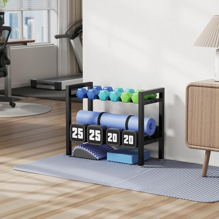 Hantelständer 2-stufig verstellbar Gewichtsständer für Kettlebell-Hanteln für das Heim-Fitnessstudio