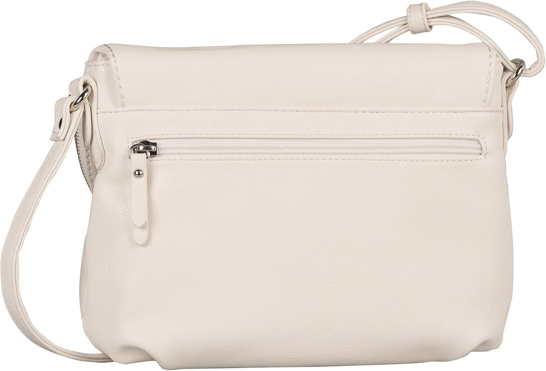 TOM TAILOR bags Lari Damen Umhängetasche Crossbody Bag 26,5 x 5 x 21 Weiss, 26,5 x 5 x 21 Weiss