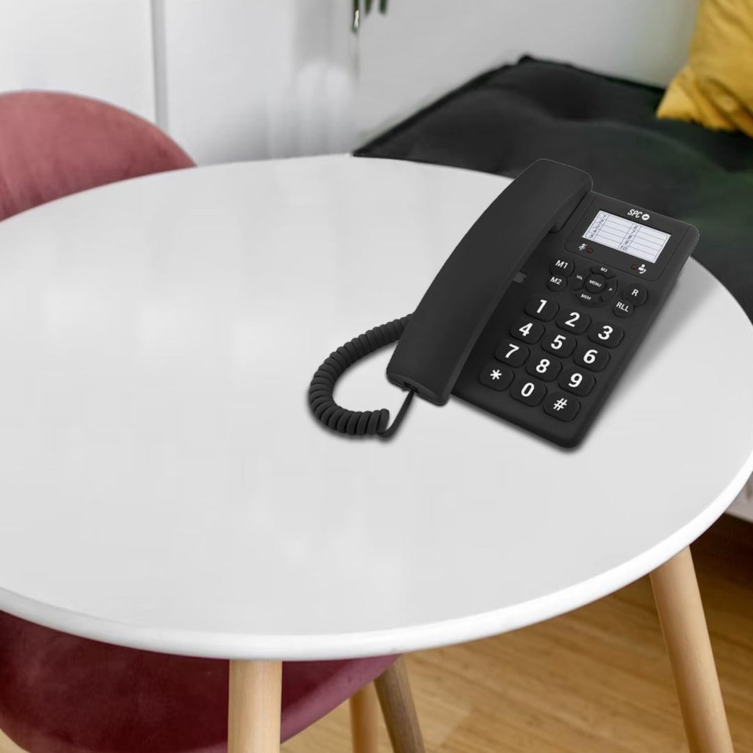SPC Original – Tisch- oder Wandtelefon, mit grossen, leicht zu bedienenden Tasten, 3 Direktspeicher,