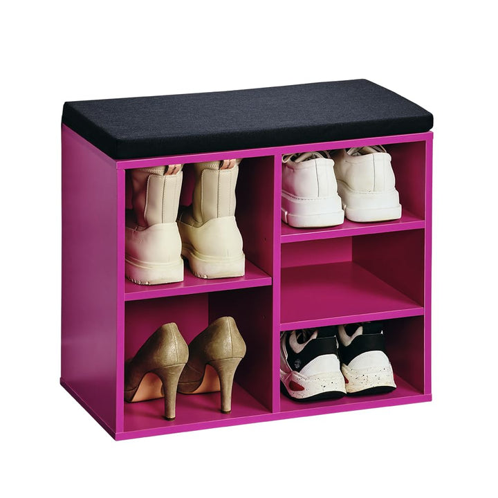 Kesper | Schuhschrank mit Sitzkissen, Material: Faserplatte, Masse: B51,5 x H48 cm x L29,5 cm, Farbe