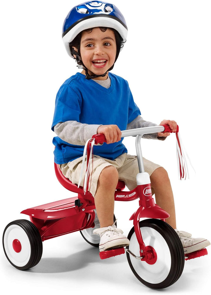 Radio Flyer Fold 2 Go Trike Toddler Ride On to, Red, For Ages 1-3 Years, Red