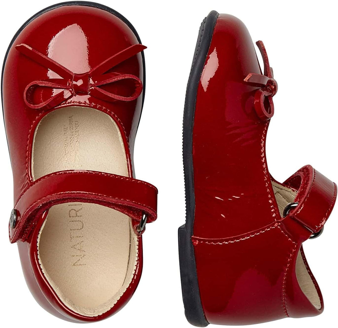 Naturino Ballet-Ballerinas aus Lackleder mit Schleife 21 EU Dunkelrot, 21 EU Dunkelrot