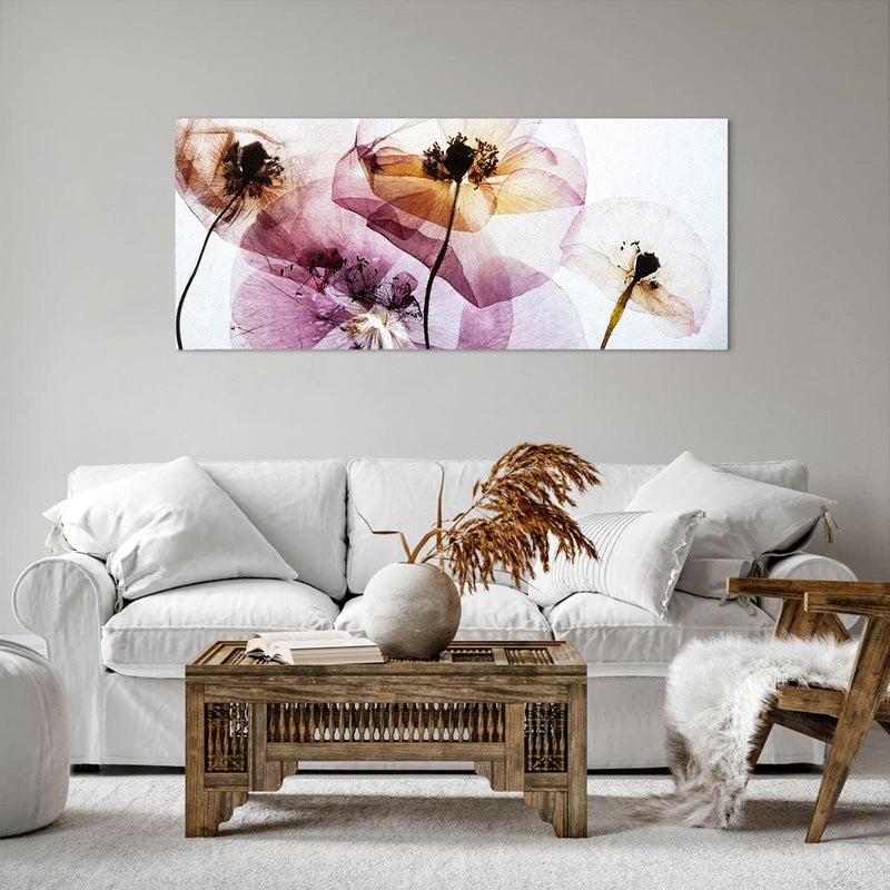 Wandbilder Dekoration Wohnzimmer blume sommer natur Panorama Bilder auf Leinwand 120x50cm Leinwandbi