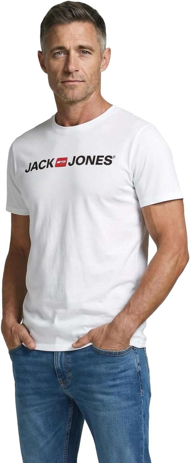 JACK & JONES Herren 3er-Set T-Shirts aus Baumwolle S Slim-fit Mix-60, S Slim-fit Mix-60