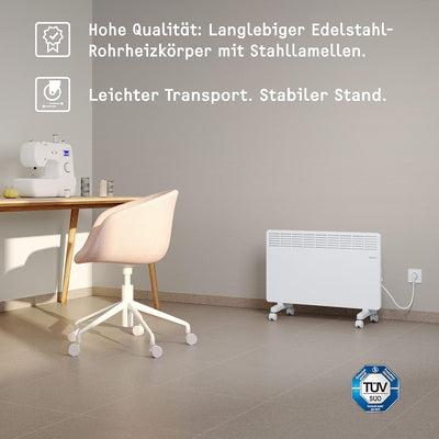 STIEBEL ELTRON neue Elektroheizung Standgerät für ca. 25 m², TÜV geprüft, Konvektor-Heizung mit einf