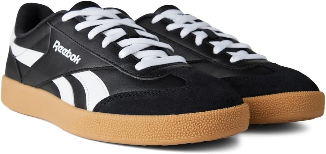 Reebok Unisex Smash Edge STennisschuhe 34/35 EU Black White Gum, 34/35 EU Black White Gum