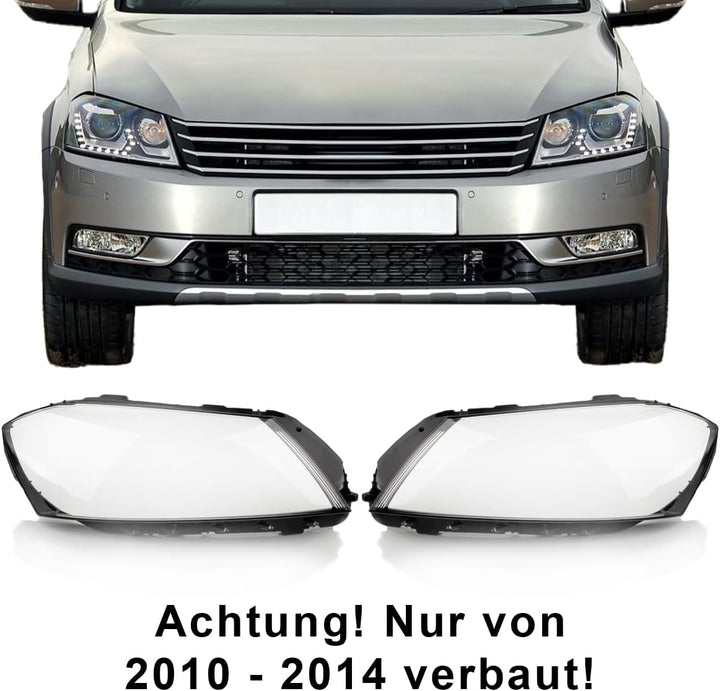LST Scheinwerferglas Streuscheibe rechts Halogen Xenon kompatibel mit VW Passat B7 362 365 Limousine