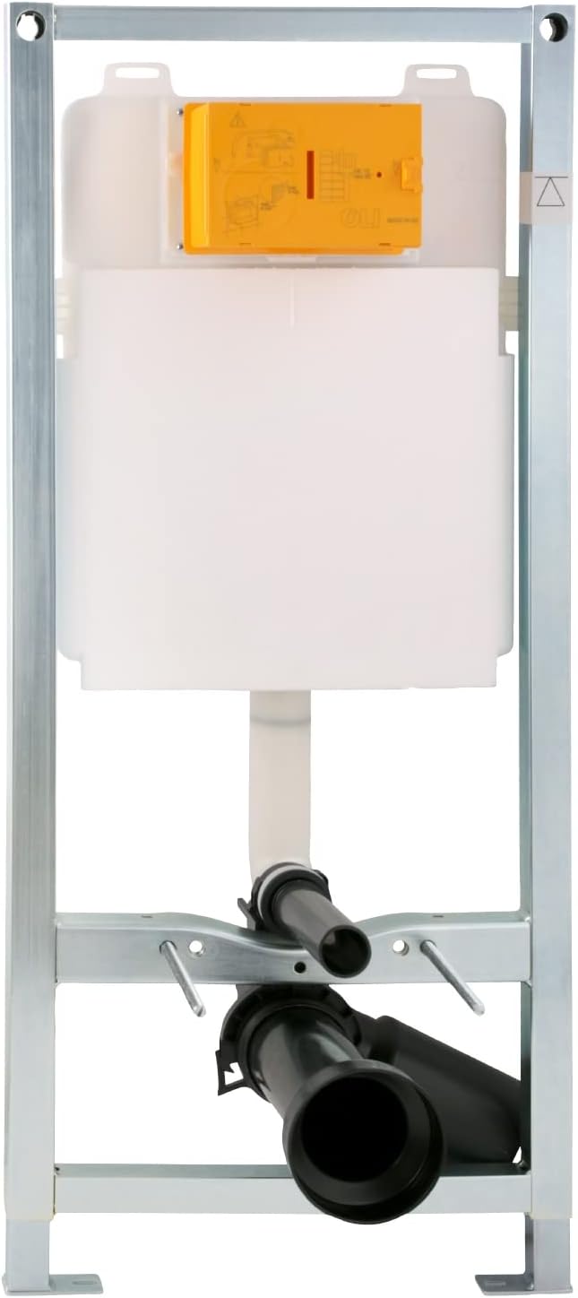 Vorwandelement für Wand-WC mit Spülkasten , 2-Mengen-Spülung , verzinkt, Vorwandelement