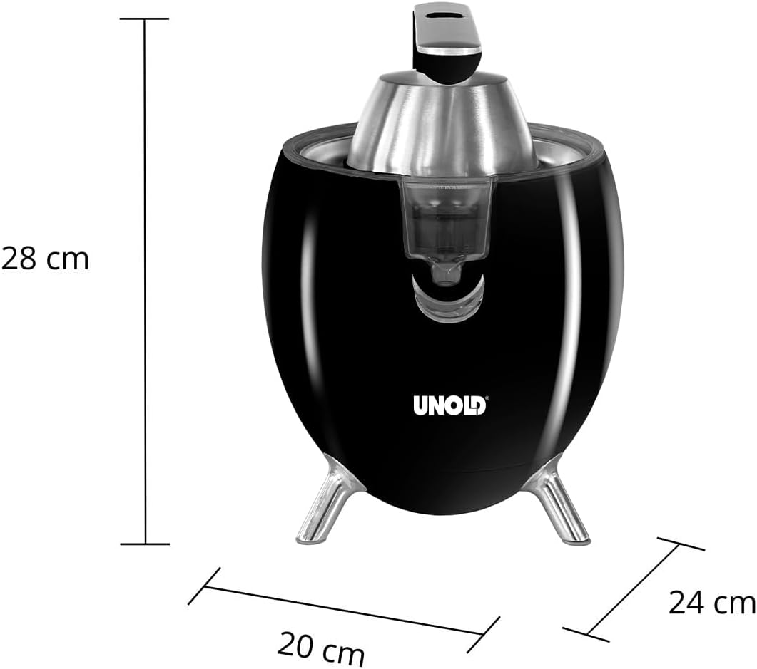 UNOLD 78135 Zitruspresse Power Juicy, für grosse und kleine Zitrusfrüchte, 300W Motor für perfekte S
