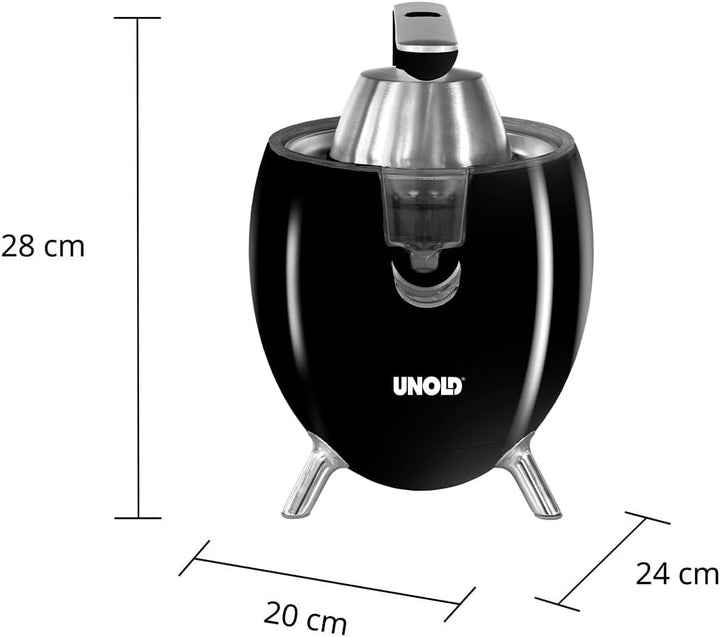 UNOLD 78135 Zitruspresse Power Juicy, für grosse und kleine Zitrusfrüchte, 300W Motor für perfekte S