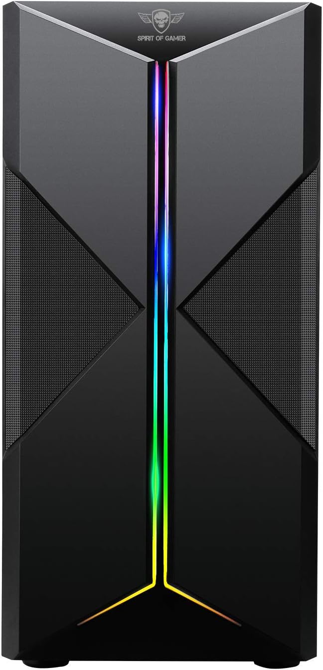 SPIRIT OF GAMER - Gamer Clone III PC-Gehäuse - ARGB - ATX/mATX/ITX Tower - Metallmaschen-Frontplatte