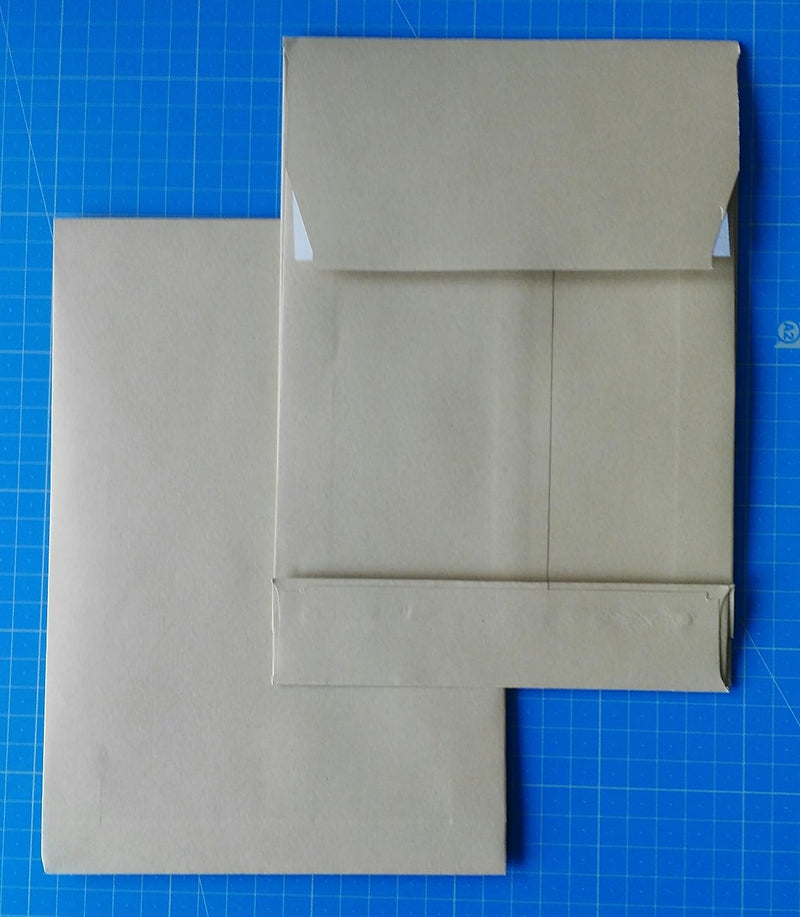 250 Faltentaschen Versandtaschen DIN B5 176 x 250 x 40 mm braun 120 g/m²