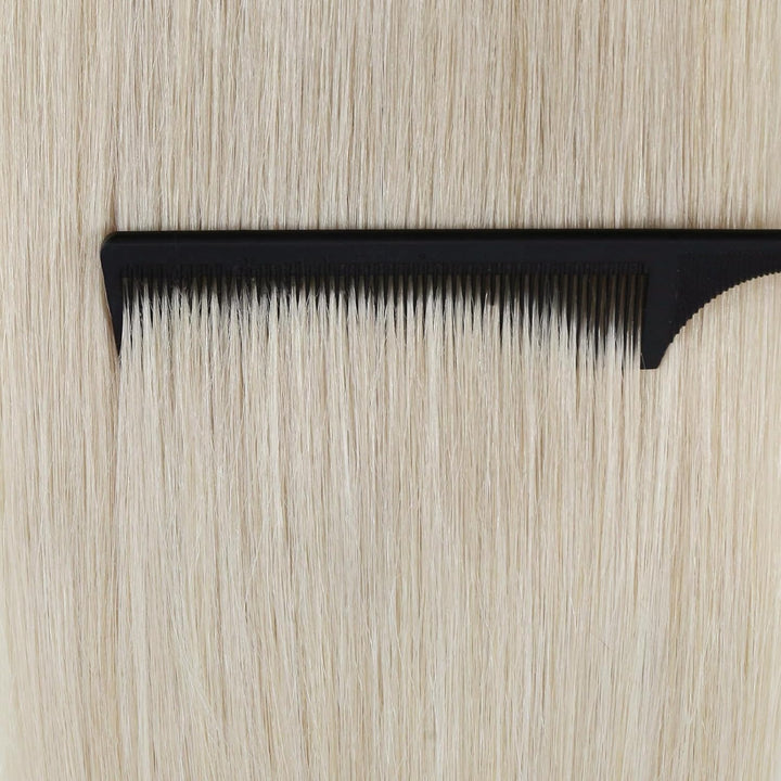 Ugeat Tape Extensions Echthaar 30cm Kurz Weissblond Tape in Extensions Doppelseitig Unsichtbar Tape