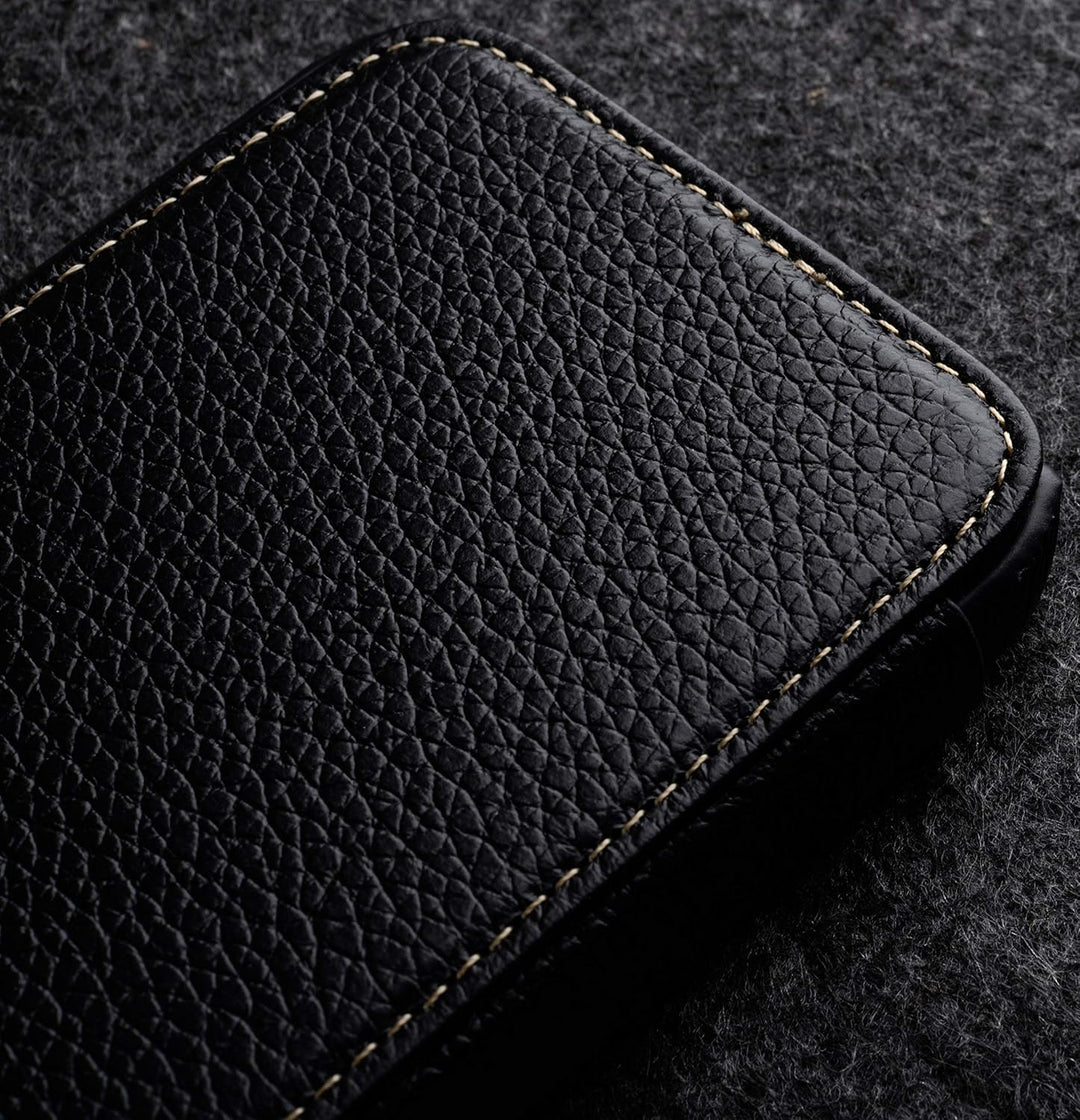 STILGUT Book Case kompatibel mit iPhone 12 Pro Max (6.7“) Hülle aus Leder zum Klappen, Klapphülle, H