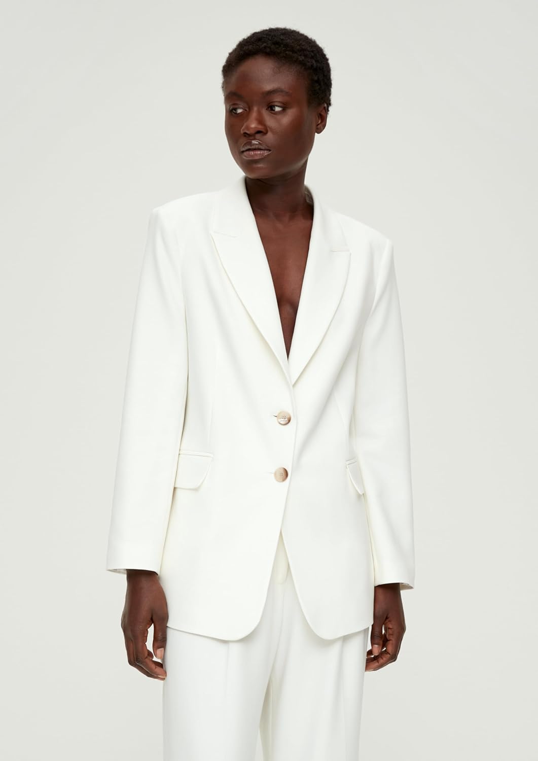 s.Oliver Blazer aus Baumwollstretch 40 Weiss, 40 Weiss
