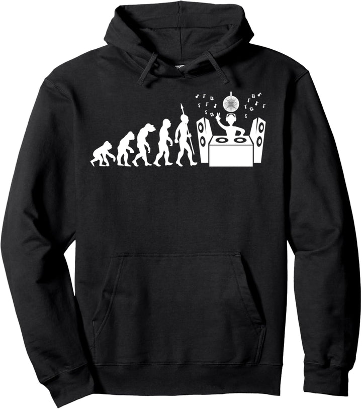 Party Disco Musik 70er 80er Jahre DJ Schallplatte Evolution Pullover Hoodie