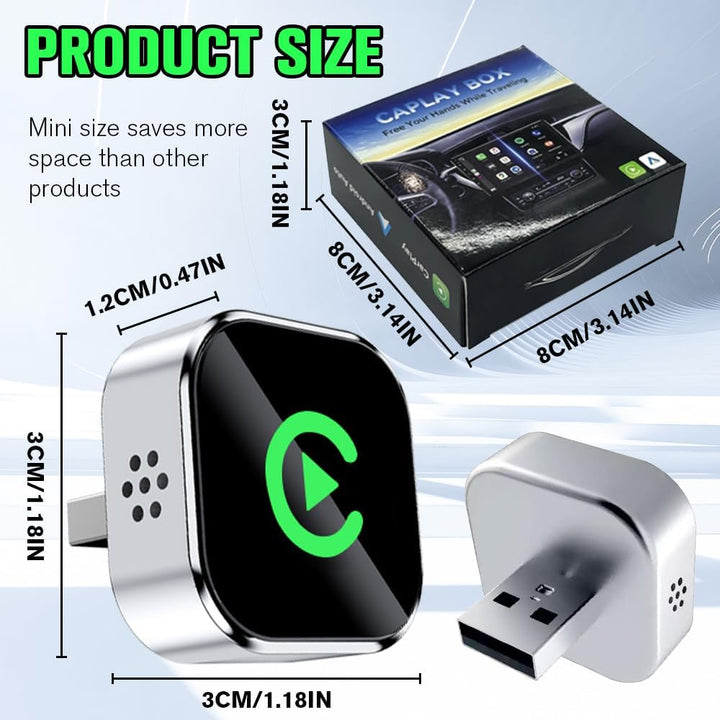 Wireless Carplay Adapter mit Wired Carplay, 2026 Upgraded 2-in-1 Version, Bluetooth 5.0, Plug & Play