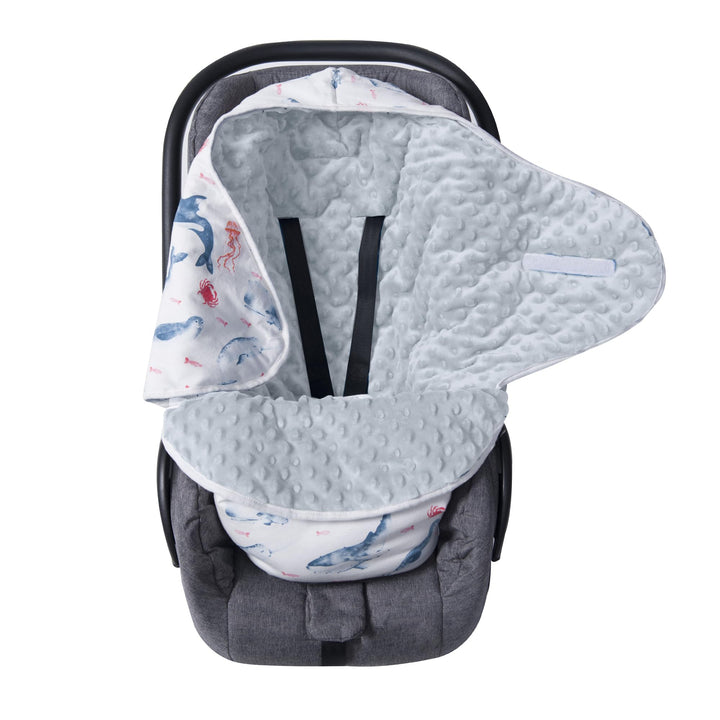 Einschlagdecke Babyschale für Buggy Universal Fusssack Babydecke Baumwolle Baby Pucksack für Kinderw