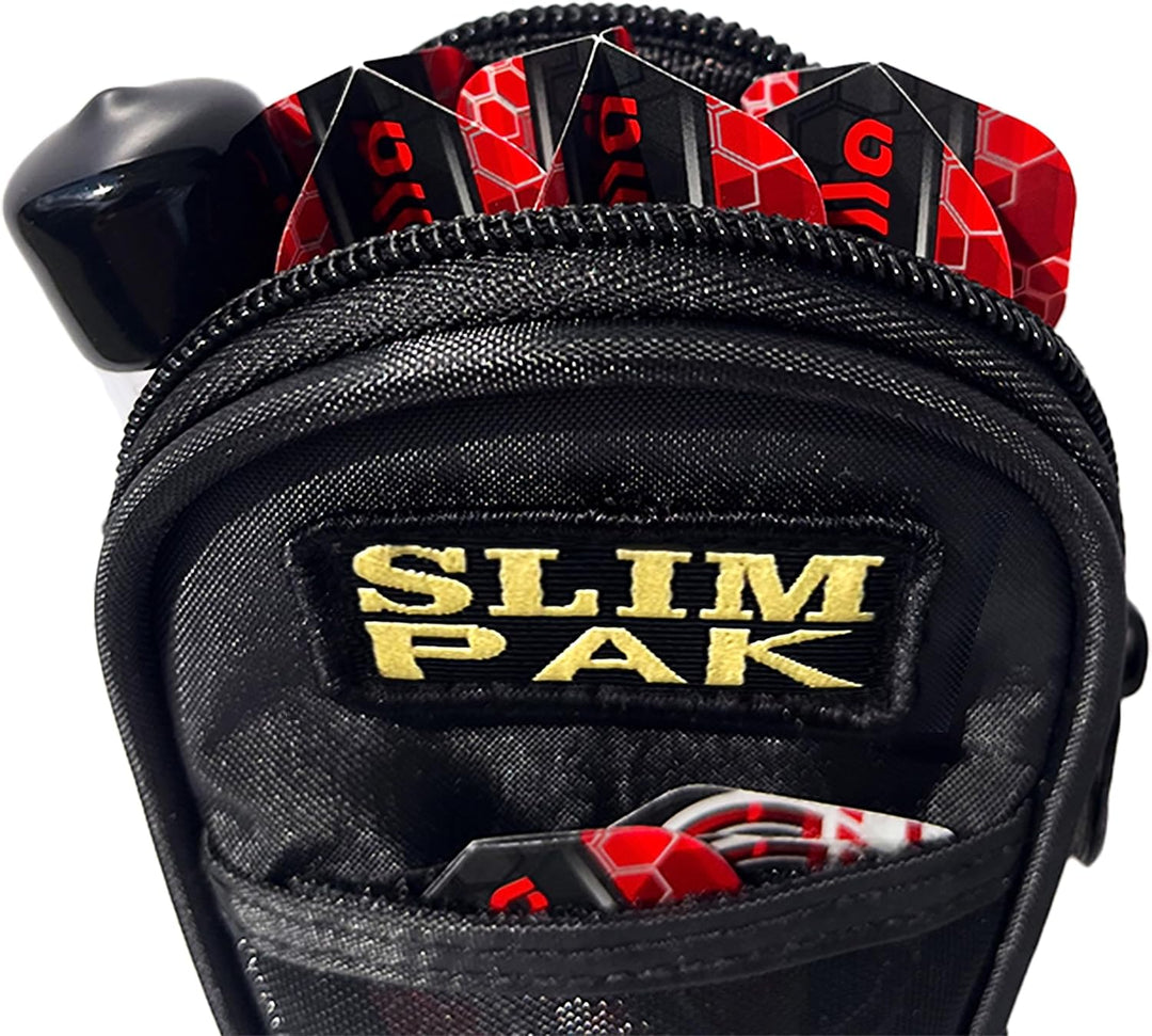 Karella Darttasche Slim PAK „The New Edition“ für 1 Satz Darts, inkl. Dartröhrchen sowie Fächer für
