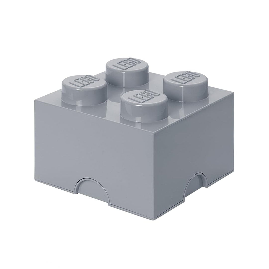 Room Copenhagen RC40031740 Lego Storage Brick 4er grau, 25 x 25,2 x cm Medium Stone Grey, Medium Sto