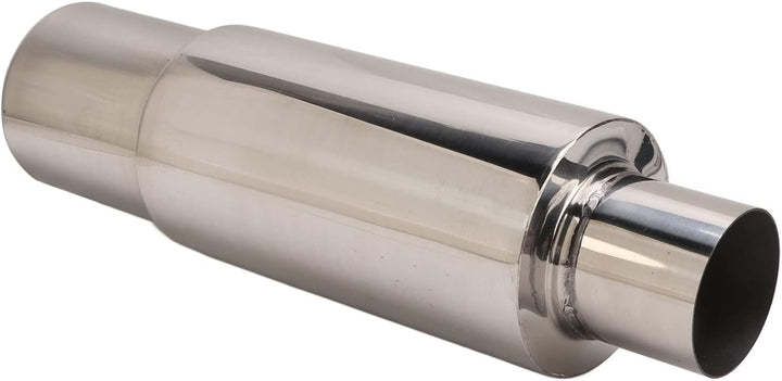 Aramox Auspuffresonator für Auto, Edelstahl Universal-Auspuffschalldämpfer Resonator 2,5 Zoll Einlas