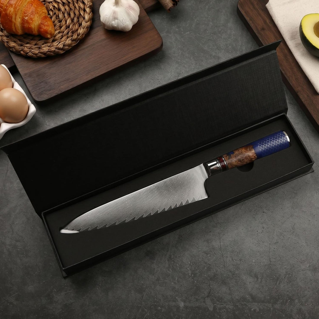 Damastmesser Kochmesser 67 Schichten echter Damaststahl Japanisches Damast Messer perfekt für präzis