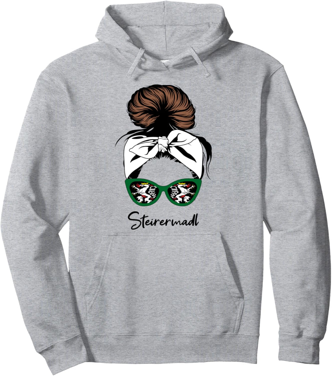 Steiermark Steirermadl Frauen Damen - Haarknoten Dutt Pullover Hoodie