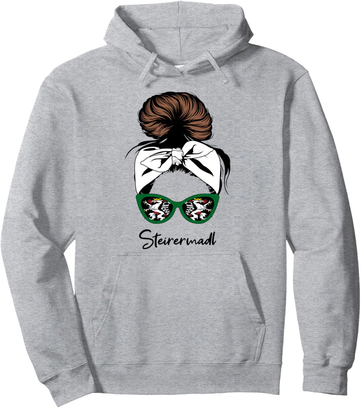 Steiermark Steirermadl Frauen Damen - Haarknoten Dutt Pullover Hoodie