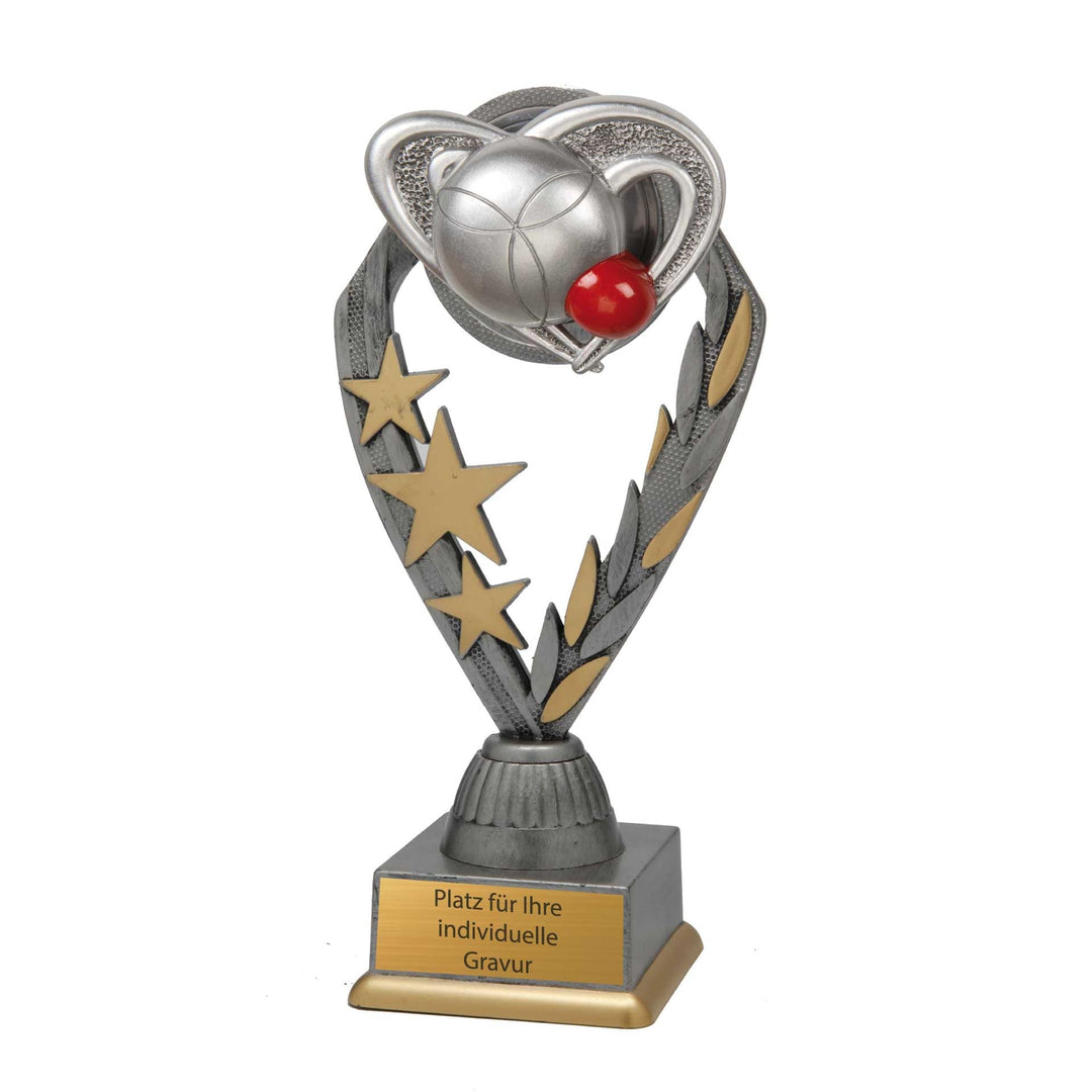 · Boule · Pétanque · Bosseln · Boccia · Pokale · Zielkugel & Boulekugeln · Ständertrophäe mit Herz a