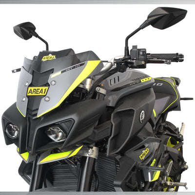 Area1 Premium Motorradspiegel schwarz Motorrad Rückspiegel Set (rechts+links) e-geprüft 2xM10 Rechts