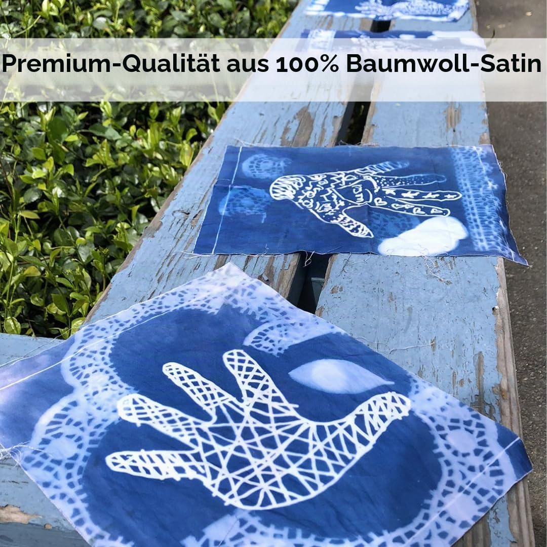 Vorbehandelte Jacquard-Cyanotypie-Blätter, Spezial, blauer UV-Druck, 10-Blatt-Packung 10 Pack, 10 Pa