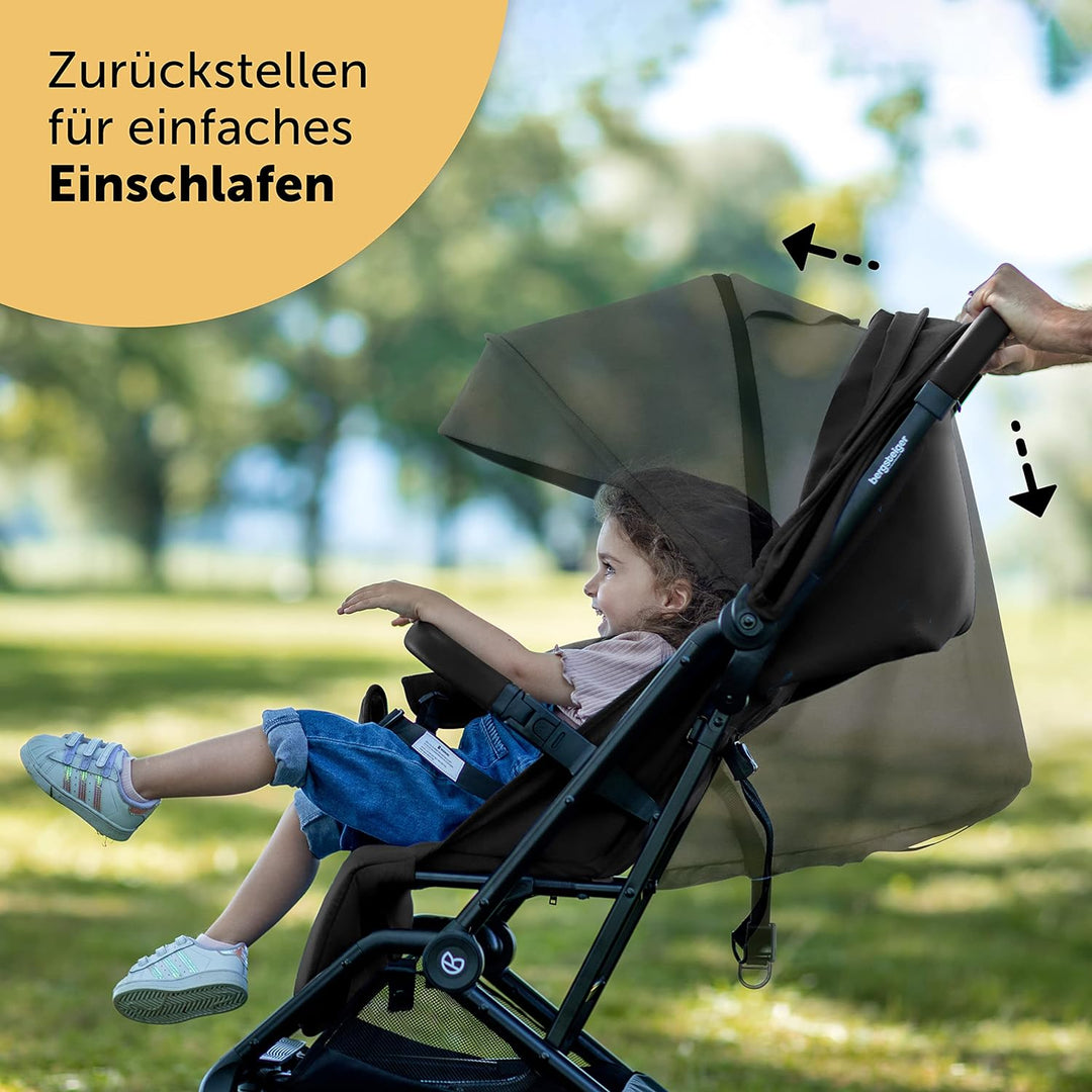 Bergsteiger Manhattan Buggy bis 15 kg, Reisebuggy mit Liegefunktion, Leichter und kompakter Sportwag
