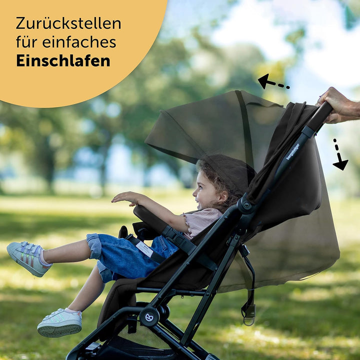Bergsteiger Manhattan Buggy bis 15 kg, Reisebuggy mit Liegefunktion, Leichter und kompakter Sportwag