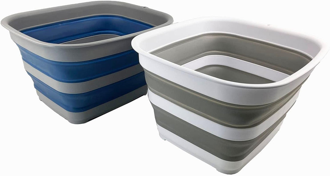 SAMMART 15L zusammenklappbare Wanne – Faltbare Geschirrwanne – tragbares Waschbecken – platzsparende