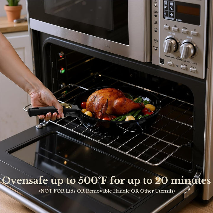 Töpfe und Pfannen Set Non-Stick, Keramik Kochgeschirr Set Abnehmbare/abnehmbare Griffe, RV Camping K