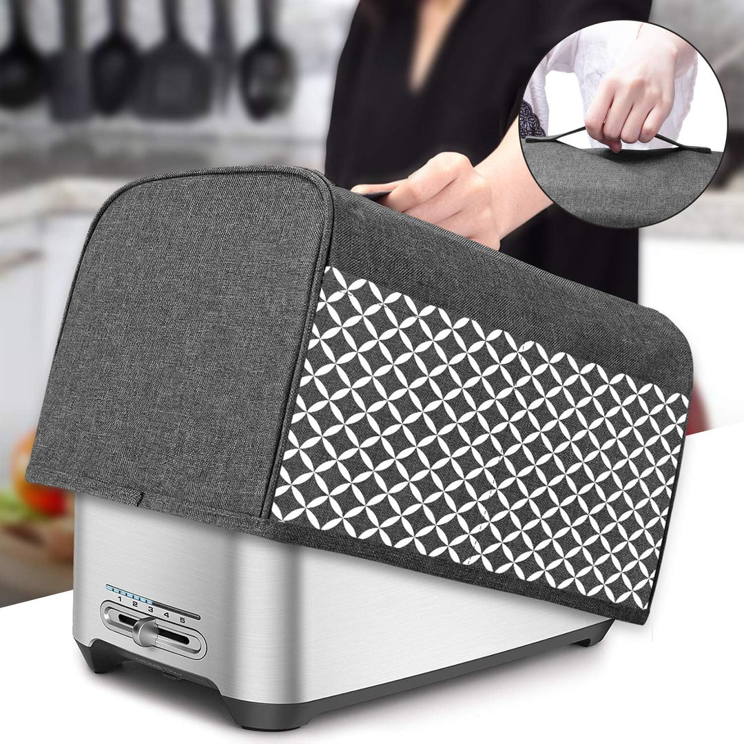 Yarwo 4 Scheiben-Doppelschlitz-Toasterabdeckung, Toaster Zubehör mit Oberem Griff, Nylon Toasterabde