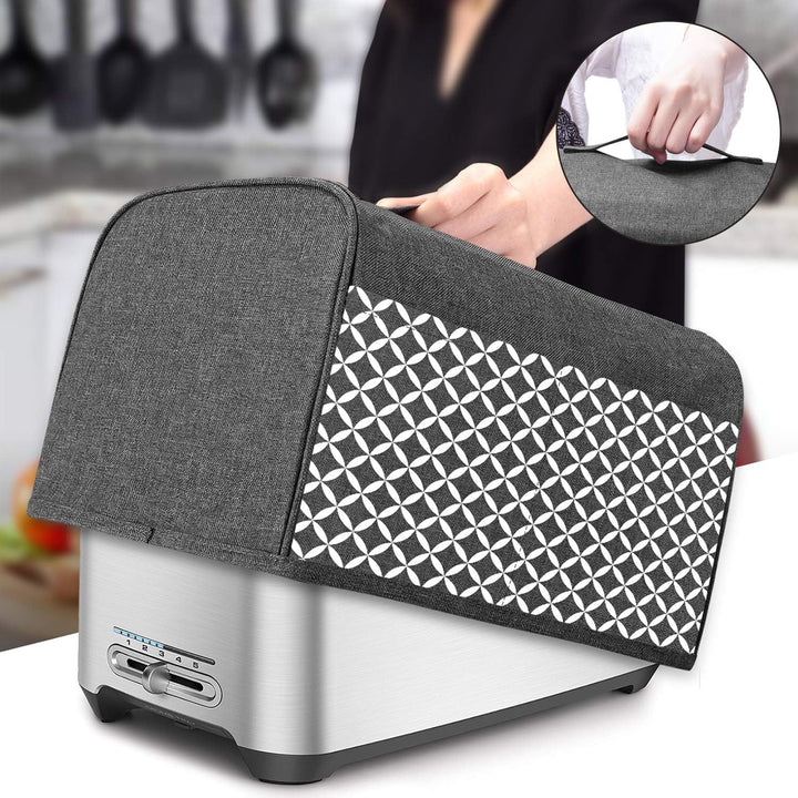 Yarwo 4 Scheiben-Doppelschlitz-Toasterabdeckung, Toaster Zubehör mit Oberem Griff, Nylon Toasterabde