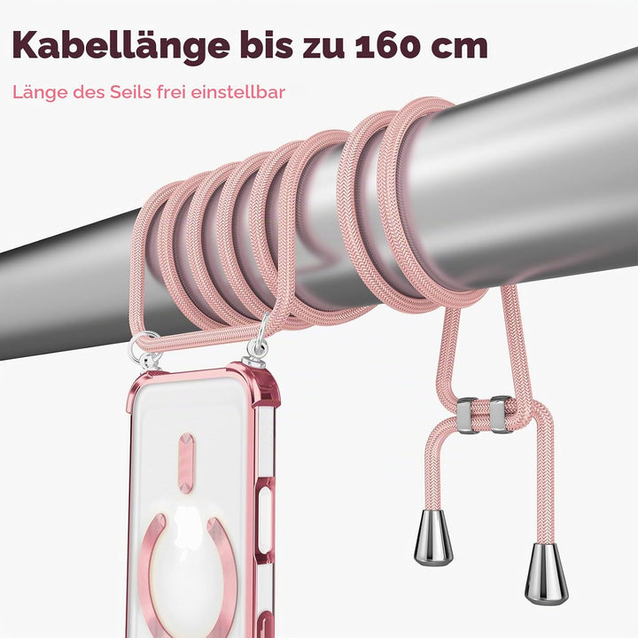 GOODVISH Handykette für iPhone 17 Pro Max Hülle mit Band, mit 2 Stück Schutzfolie und Kamera Schutz,