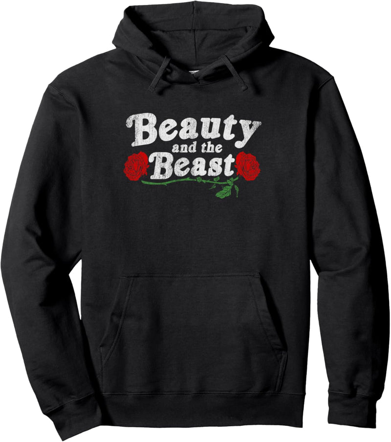 Disney Beauty & The Beast Title On Roses Pullover Hoodie