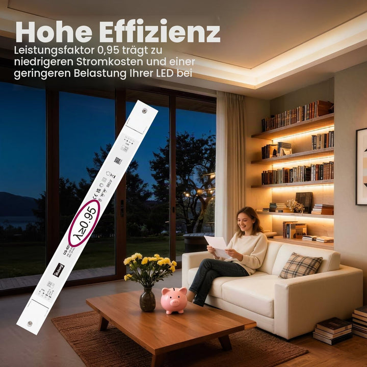 illuburg LED Trafo 24V 60W Dimmbar DALI Push Slim Flickerfree LED Netzteil Treiber Driver Power Supp