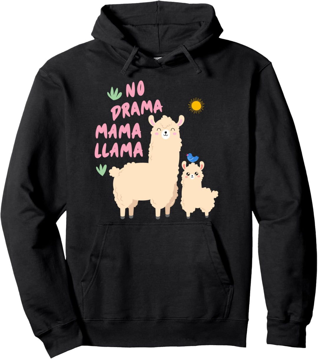 Mama Lama Shirt No Drama Mama Llama Pullover Hoodie