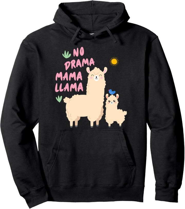 Mama Lama Shirt No Drama Mama Llama Pullover Hoodie