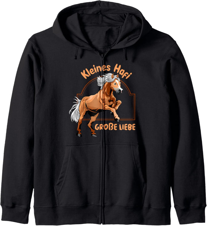 Haflinger Reiterin Pferd Pony Reiten Kapuzenjacke