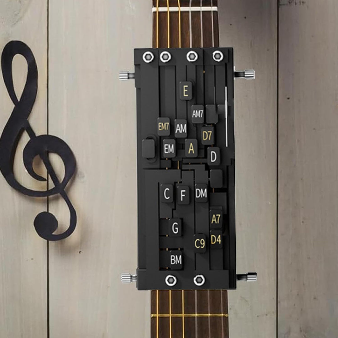 Gitarren-Akkordpresser, Gitarren-Akkord-Trainer für Anfänger, Akkord-Lernsystem, Gitarren-Lernwerkze