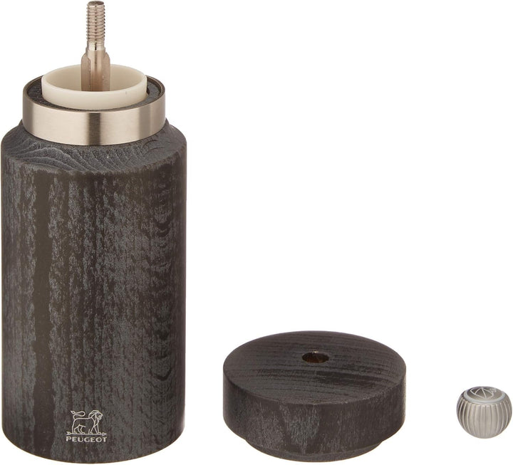 Peugeot 33897 ROYAN Salzmühle, Holz, grau, 5,5 x 5,5 x 14 cm,, Salzmühle