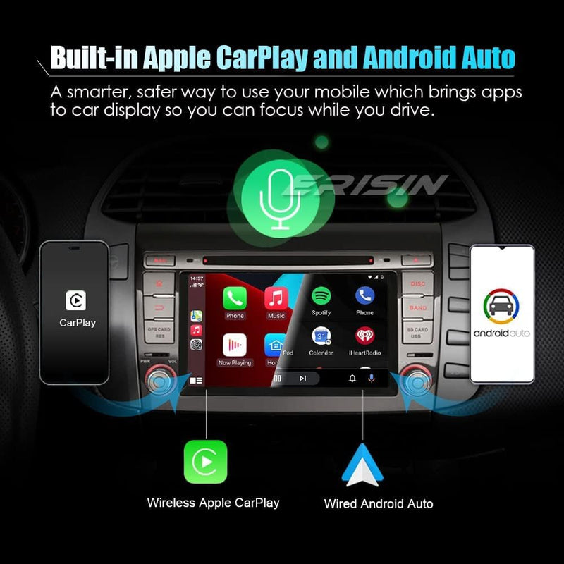 8 Kern Android 12 4+64GB Autoradio Navi für FIAT Bravo GPS Navigation Wireless Carplay Android Auto