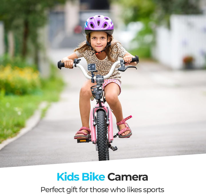 4K Action Cam mit 64G SD Card, 40M Unterwasserkamera WiFi 170° Helmkamera HD 20MP Wasserdicht Action
